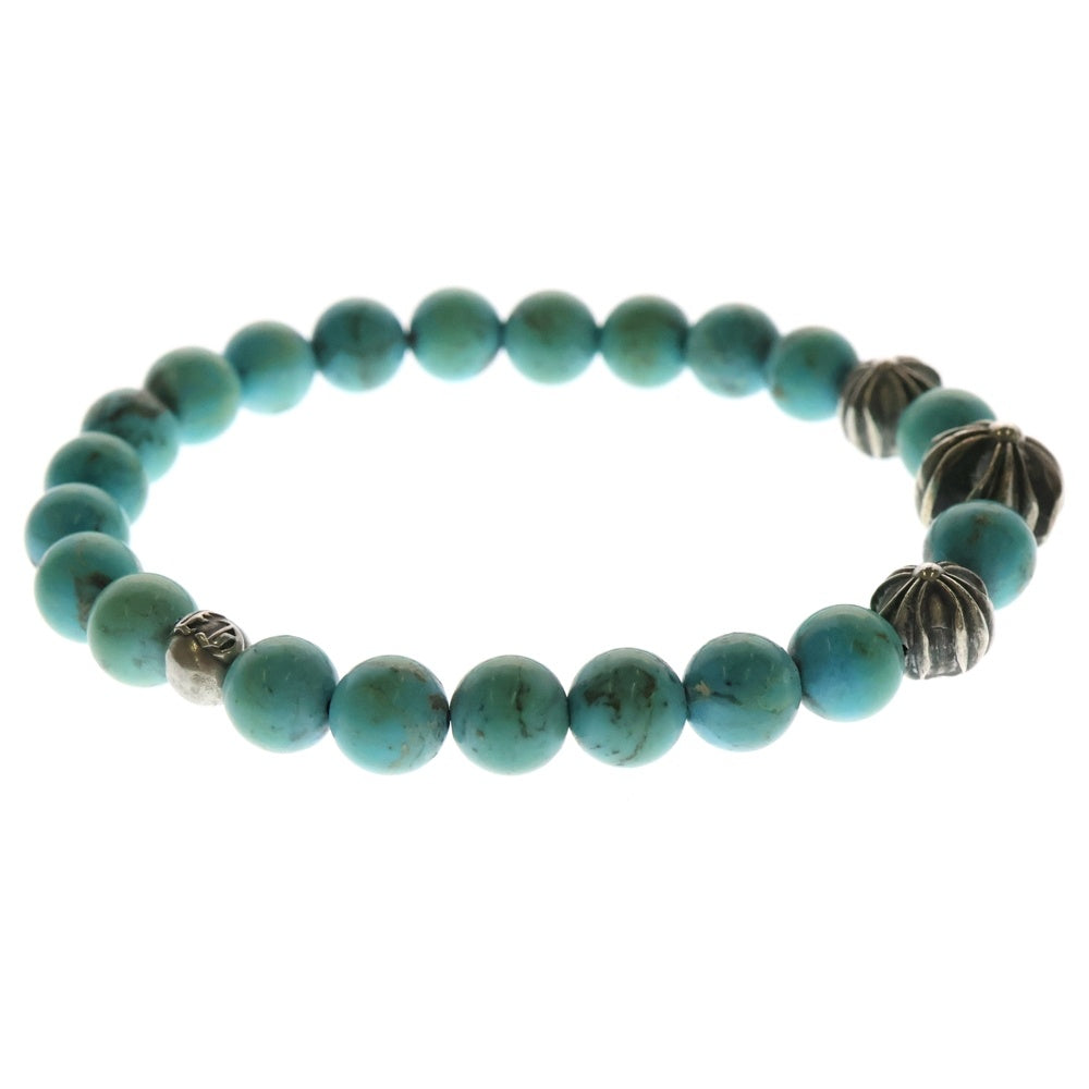 CHROME HEARTS(クロムハーツ) 8mm BEAD ビーズ ブレスレット シルバー/ターコイズ