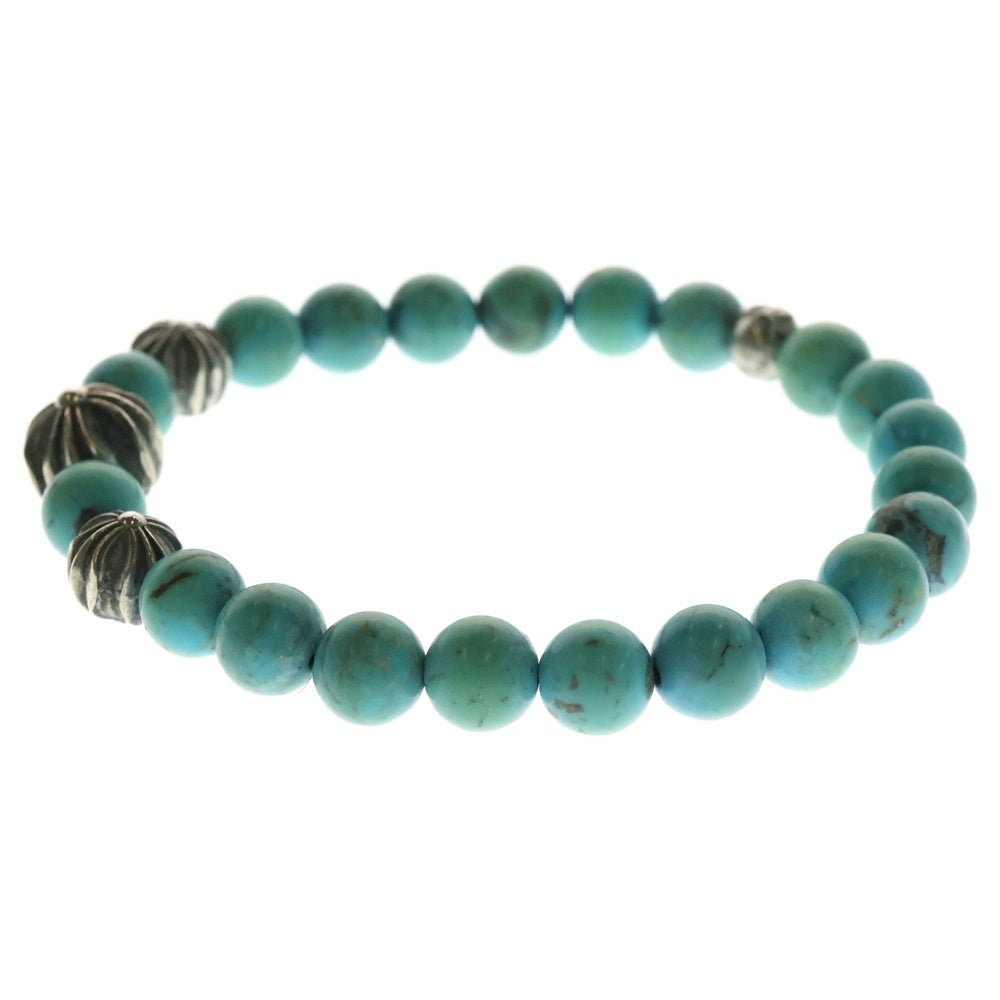 CHROME HEARTS(クロムハーツ) 8mm BEAD ビーズ ブレスレット シルバー/ターコイズ