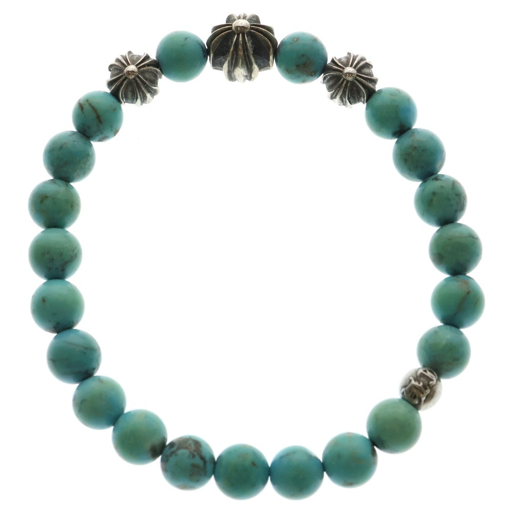 CHROME HEARTS(クロムハーツ) 8mm BEAD ビーズ ブレスレット シルバー/ターコイズ