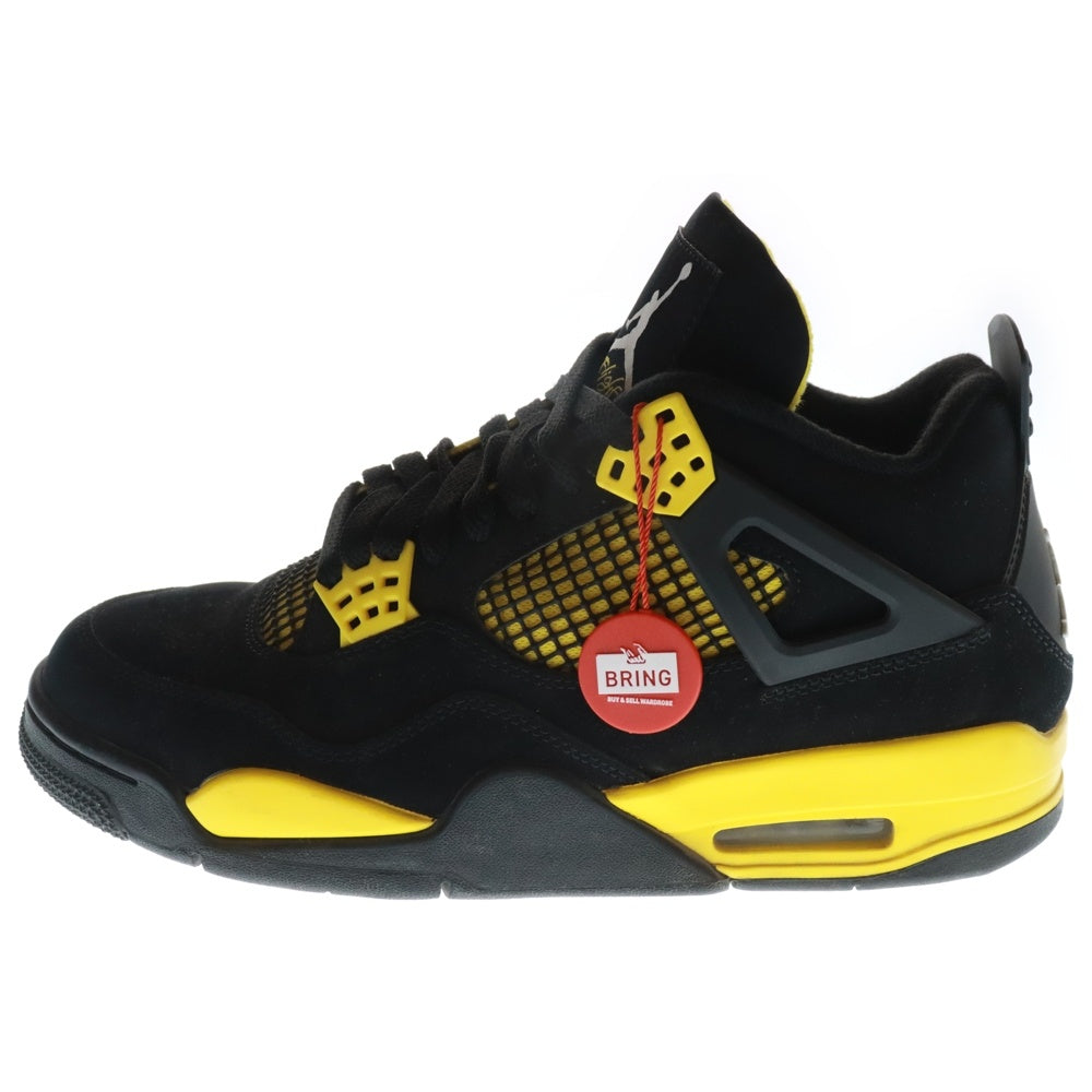 NIKE(ナイキ) Air Jordan 4 Retro Thunder エアジョーダン4 レトロ サンダー ハイカットスニーカー ブラック/イエロー US9/27cm DH6927-017