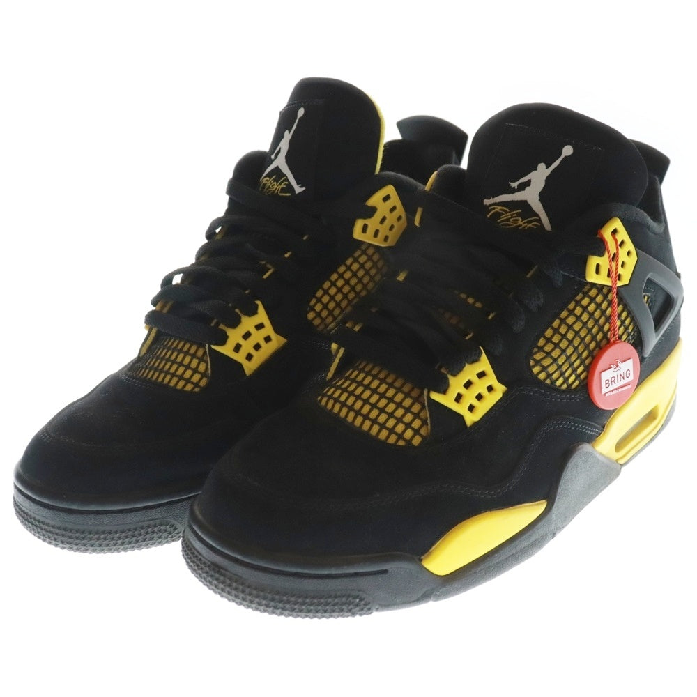 NIKE(ナイキ) Air Jordan 4 Retro Thunder エアジョーダン4 レトロ サンダー ハイカットスニーカー ブラック/イエロー US9/27cm DH6927-017