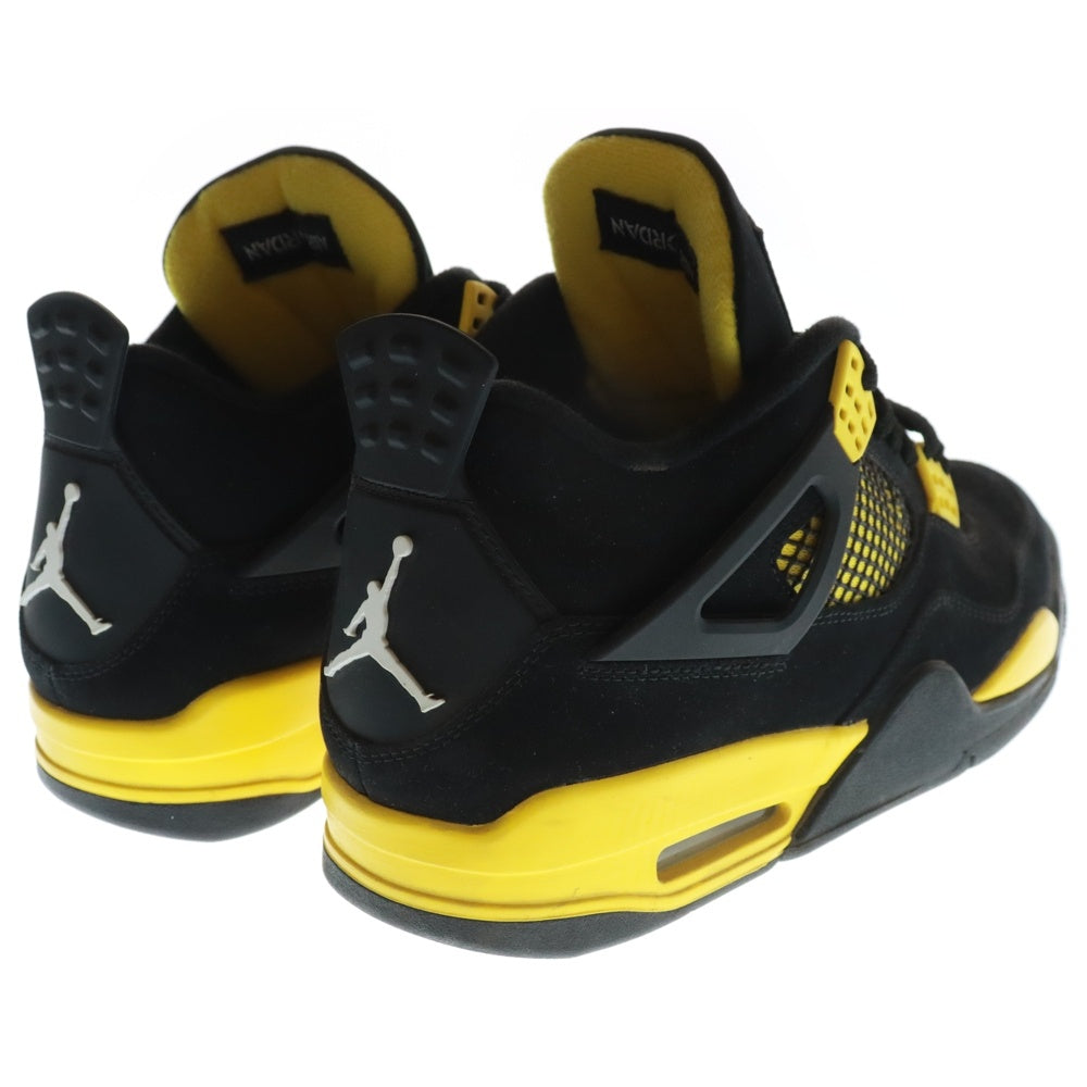 NIKE(ナイキ) Air Jordan 4 Retro Thunder エアジョーダン4 レトロ サンダー ハイカットスニーカー ブラック/イエロー US9/27cm DH6927-017