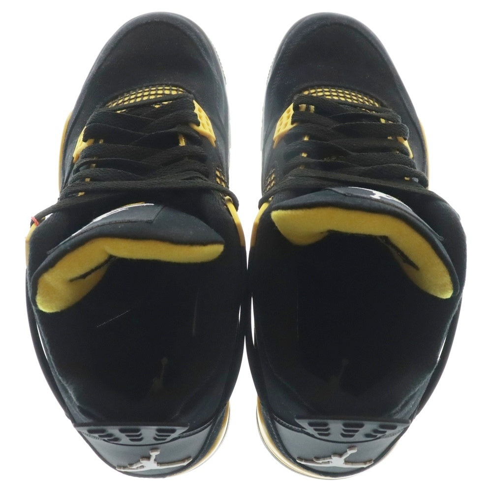 NIKE(ナイキ) Air Jordan 4 Retro Thunder エアジョーダン4 レトロ サンダー ハイカットスニーカー ブラック/イエロー US9/27cm DH6927-017