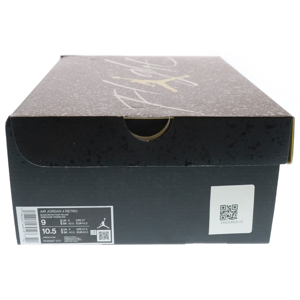 NIKE(ナイキ) Air Jordan 4 Retro Thunder エアジョーダン4 レトロ サンダー ハイカットスニーカー ブラック/イエロー US9/27cm DH6927-017