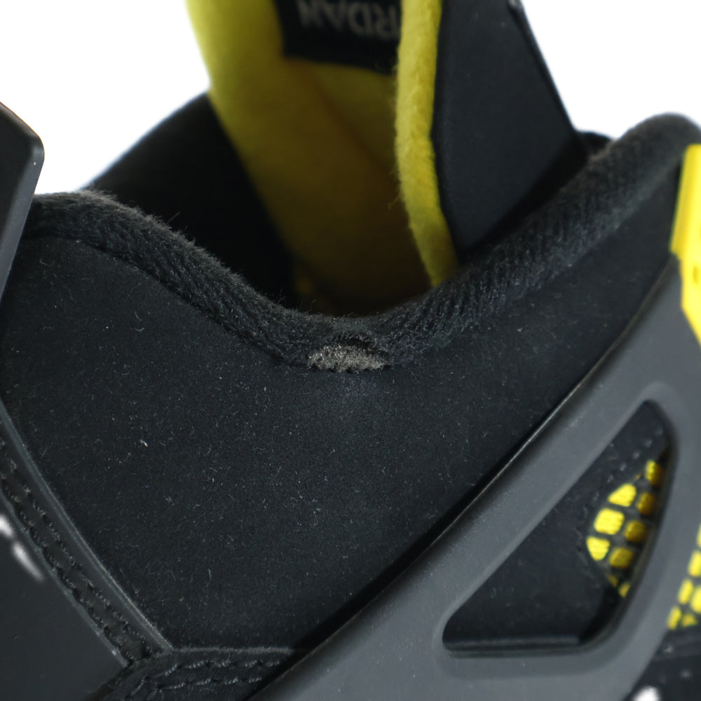 NIKE(ナイキ) Air Jordan 4 Retro Thunder エアジョーダン4 レトロ サンダー ハイカットスニーカー ブラック/イエロー US9/27cm DH6927-017