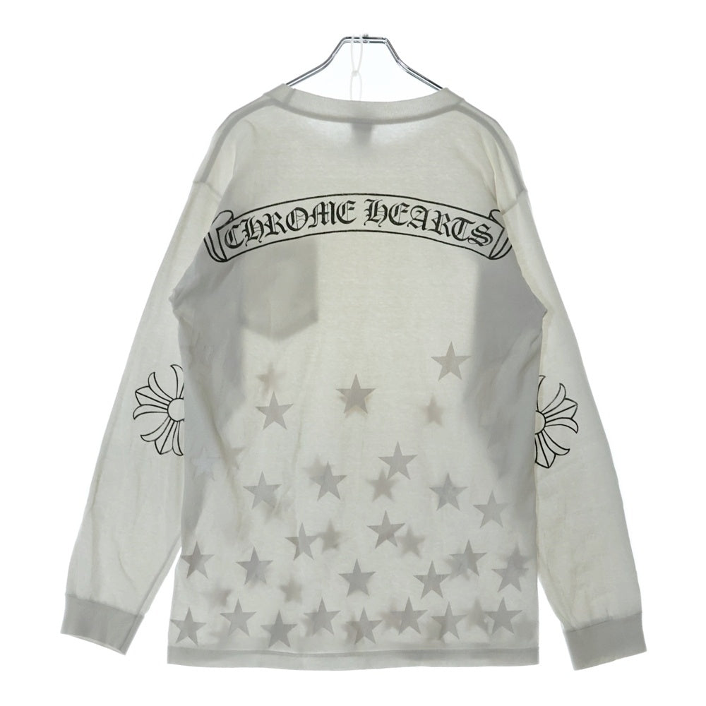 CHROME HEARTS(クロムハーツ) OLD ホースシュー スタープリント クルーネック長袖Tシャツカットソー ホワイト