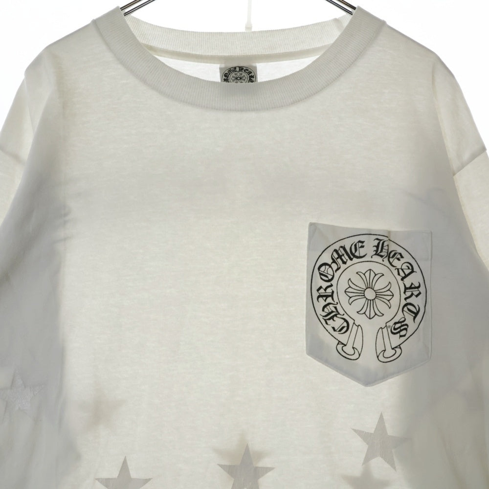 CHROME HEARTS(クロムハーツ) OLD ホースシュー スタープリント クルーネック長袖Tシャツカットソー ホワイト