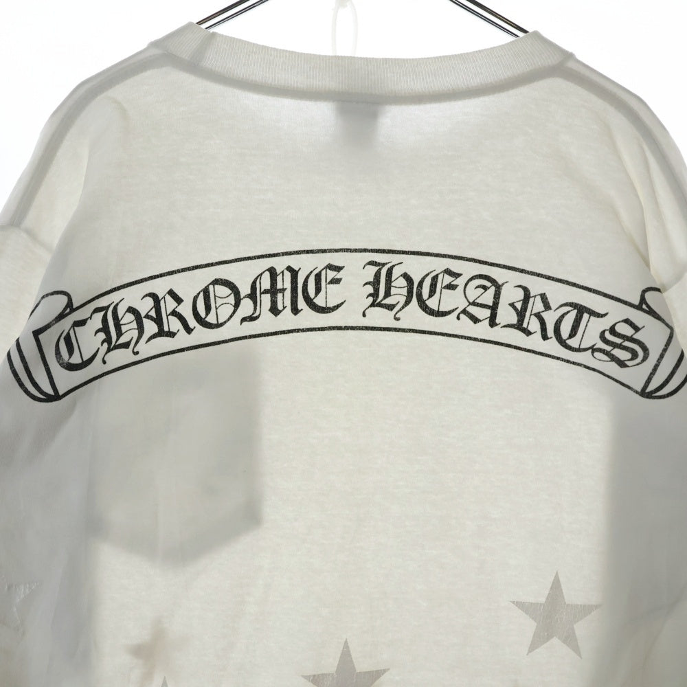 CHROME HEARTS(クロムハーツ) OLD ホースシュー スタープリント クルーネック長袖Tシャツカットソー ホワイト