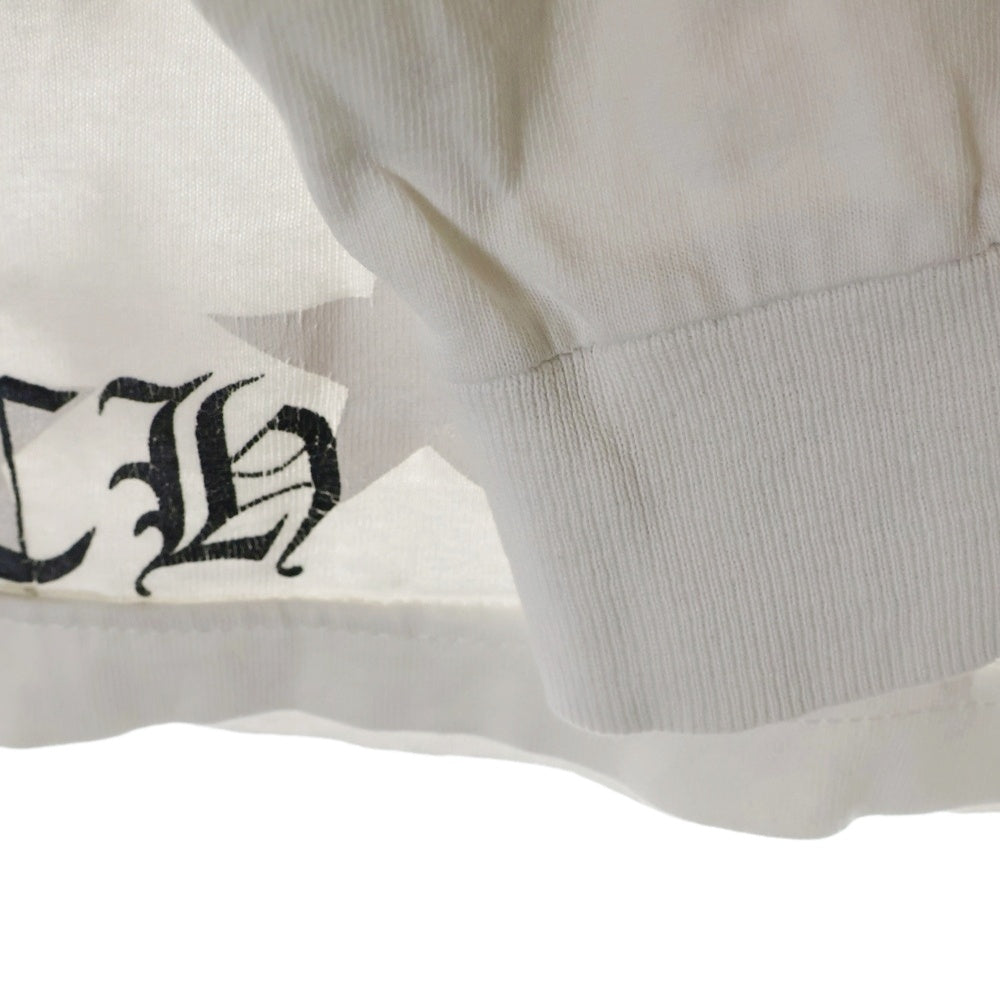 CHROME HEARTS(クロムハーツ) OLD ホースシュー スタープリント クルーネック長袖Tシャツカットソー ホワイト