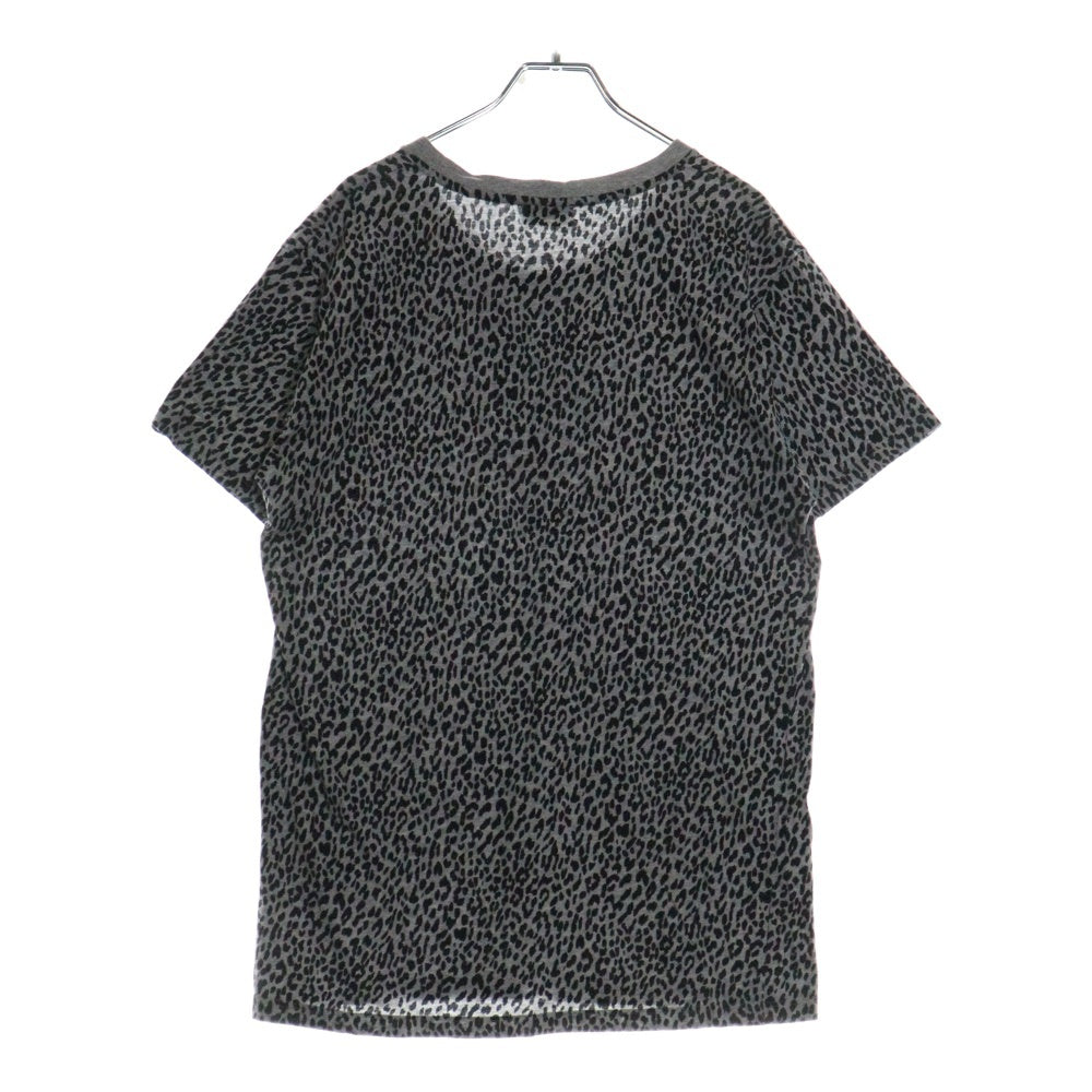 SAINT LAURENT PARIS(サンローランパリ) 14AW レオパード柄 クルーネック半袖Tシャツカットソー グレー 361938