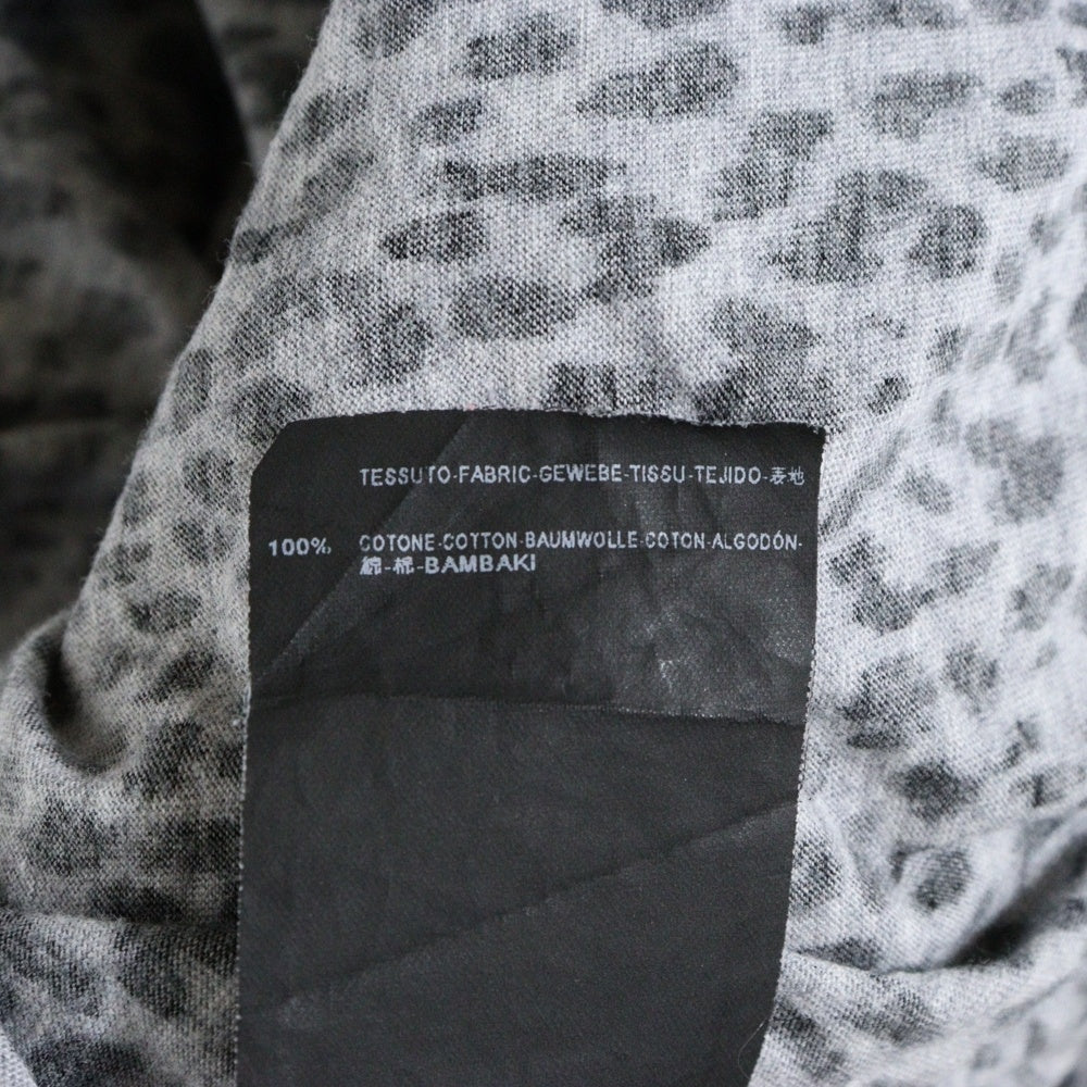 SAINT LAURENT PARIS(サンローランパリ) 14AW レオパード柄 クルーネック半袖Tシャツカットソー グレー 361938