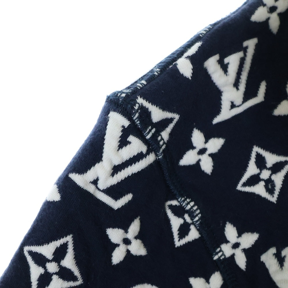 LOUIS VUITTON(ルイヴィトン) フルモノグラムジャカード 長袖クルーネックスウェットトレーナー ネイビー RM211Q TCJ HIY53W