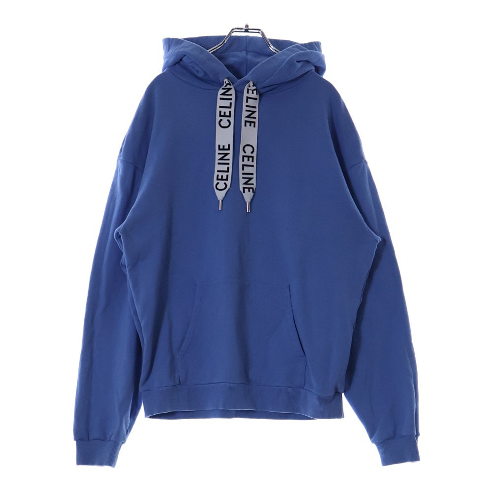 CELINE(セリーヌ) Cotton Fleece Loose Hoodie ルーズフーディー プルオーバーパーカー ブルー 2Y468670Q 07QD