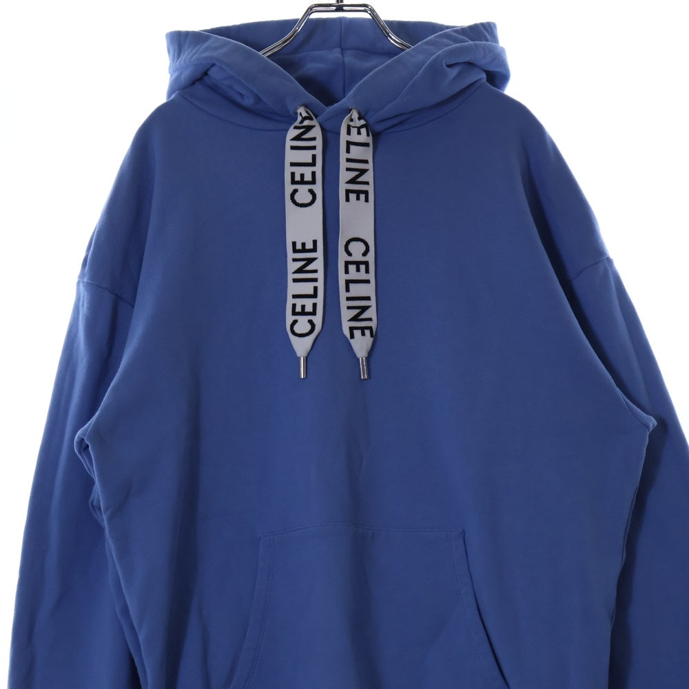 CELINE(セリーヌ) Cotton Fleece Loose Hoodie ルーズフーディー プルオーバーパーカー ブルー 2Y468670Q 07QD