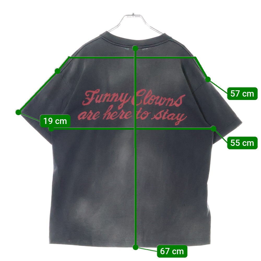 SAINT MICHAEL(セントマイケル) 24SS MAGICAL SAINT クルーネック半袖Tシャツカットソー グレー SM-YS8-0000-006