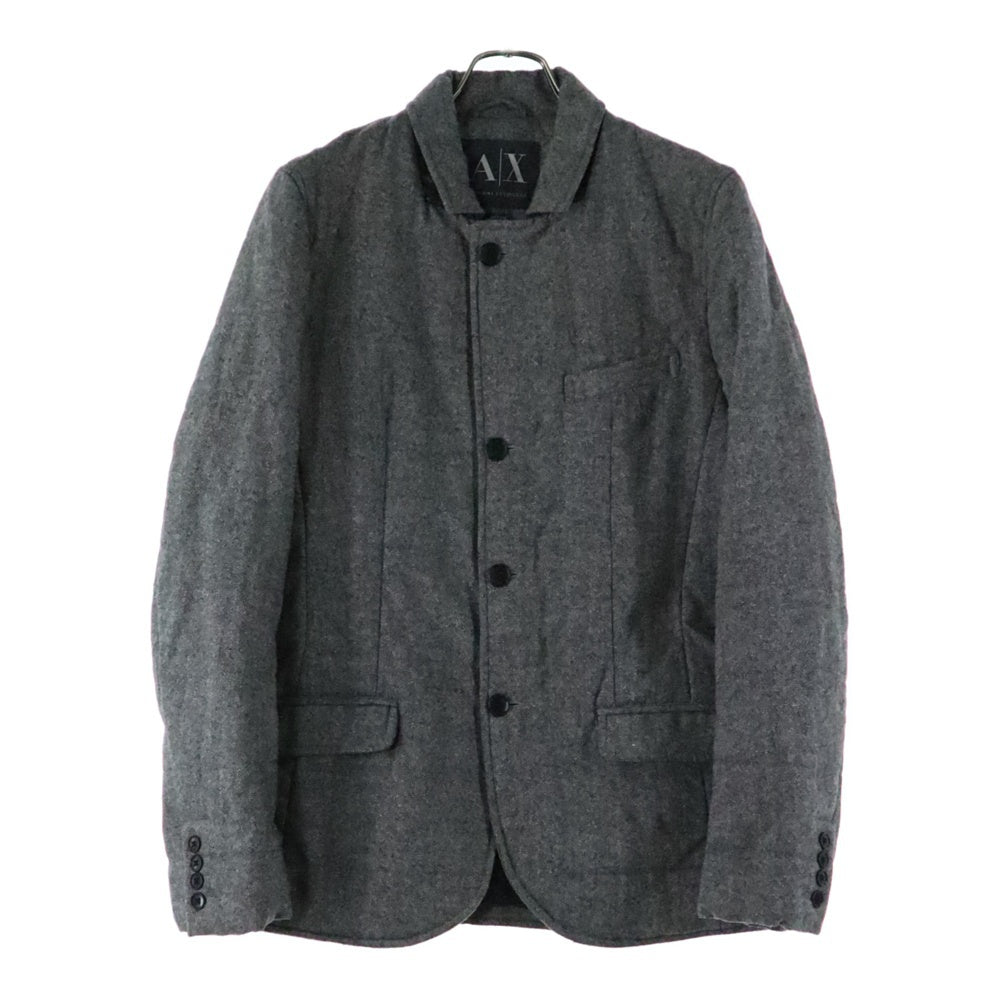 Armani Exchange(アルマーニ エクスチェンジ) 襟付きウールジャケット グレー