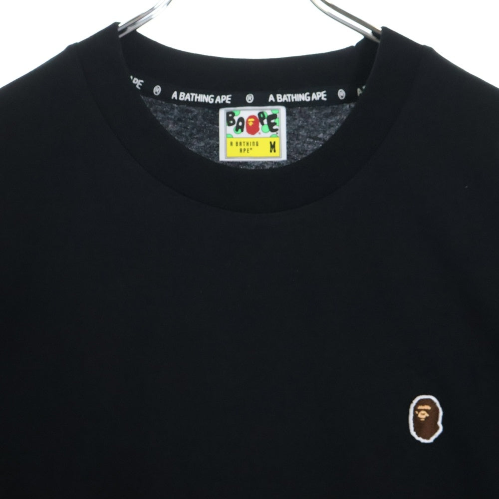 A BATHING APE(アベイシングエイプ) ONE POINT RELAXED FIT TEE クルーネック半袖Tシャツカットソー ブラック 001TEL801301M