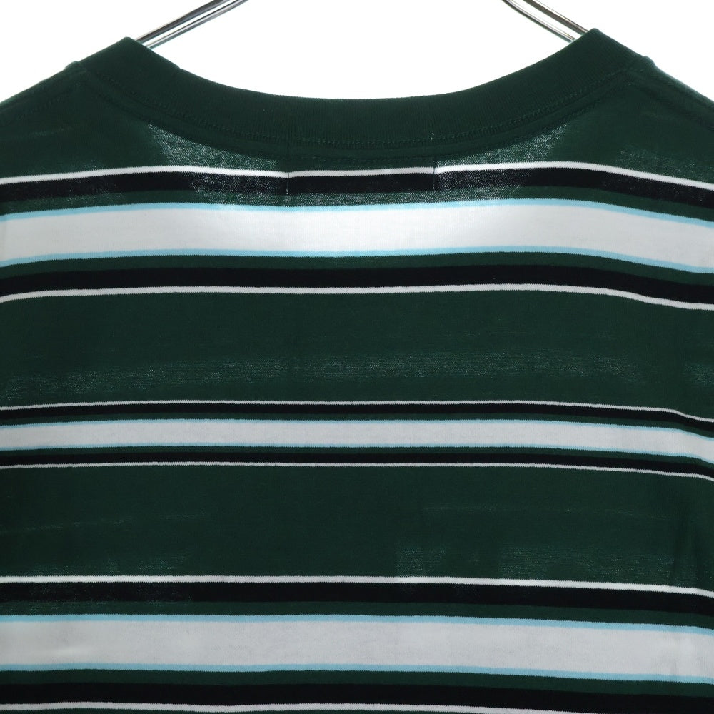 A BATHING APE(アベイシングエイプ) COLLEGE STRIPE TEE クルーネック半袖Tシャツカットソー グリーン 001CSL301006M