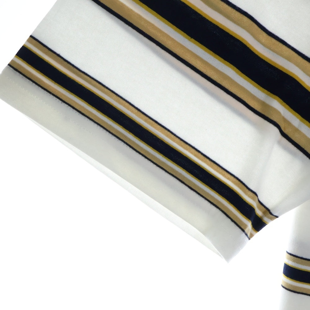 A BATHING APE(アベイシングエイプ) COLLEGE STRIPE TEE クルーネック半袖Tシャツカットソー ホワイト 001CSL301006M