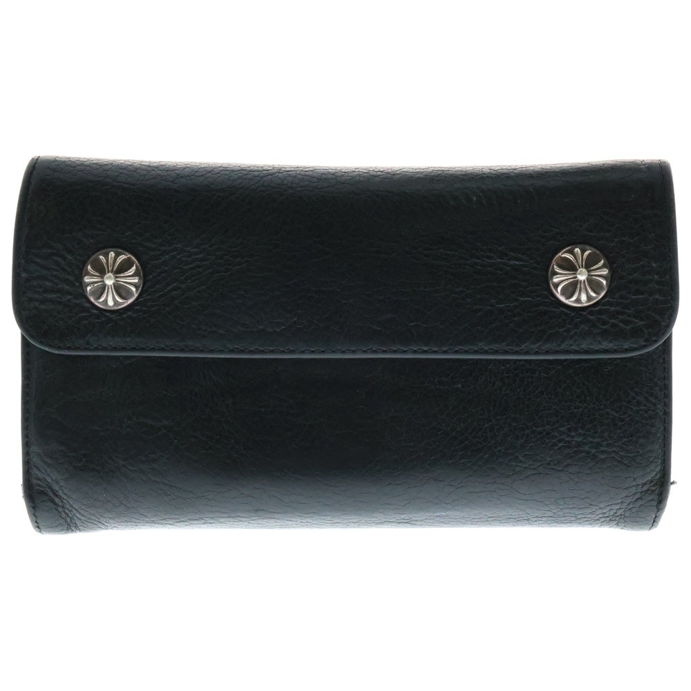 CHROME HEARTS(クロムハーツ) WAVE ウェーブ レザーウォレット 財布 ブラック BCA374