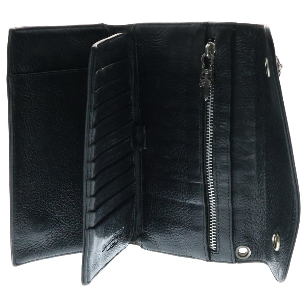 CHROME HEARTS(クロムハーツ) WAVE ウェーブ レザーウォレット 財布 ブラック BCA374