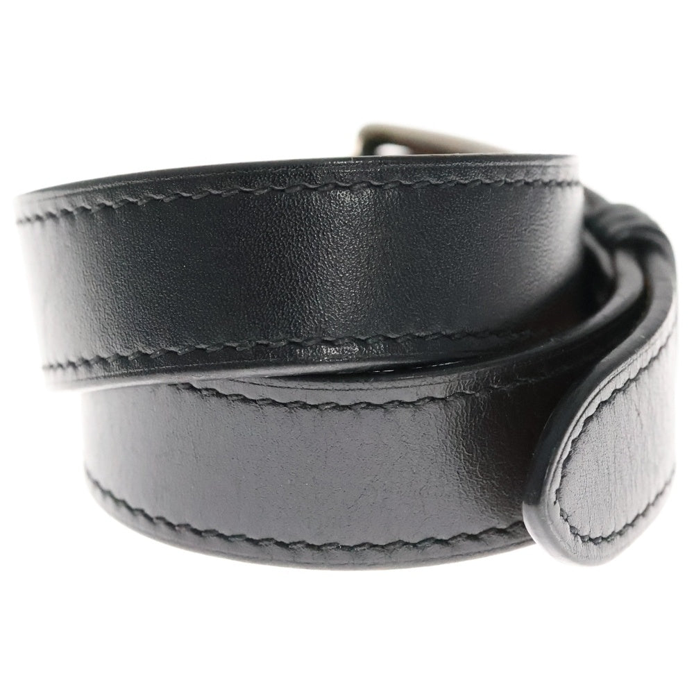 HERMES(エルメス) エトリヴィエール レザーブレスレット ブラック/シルバー □J刻印/2006年
