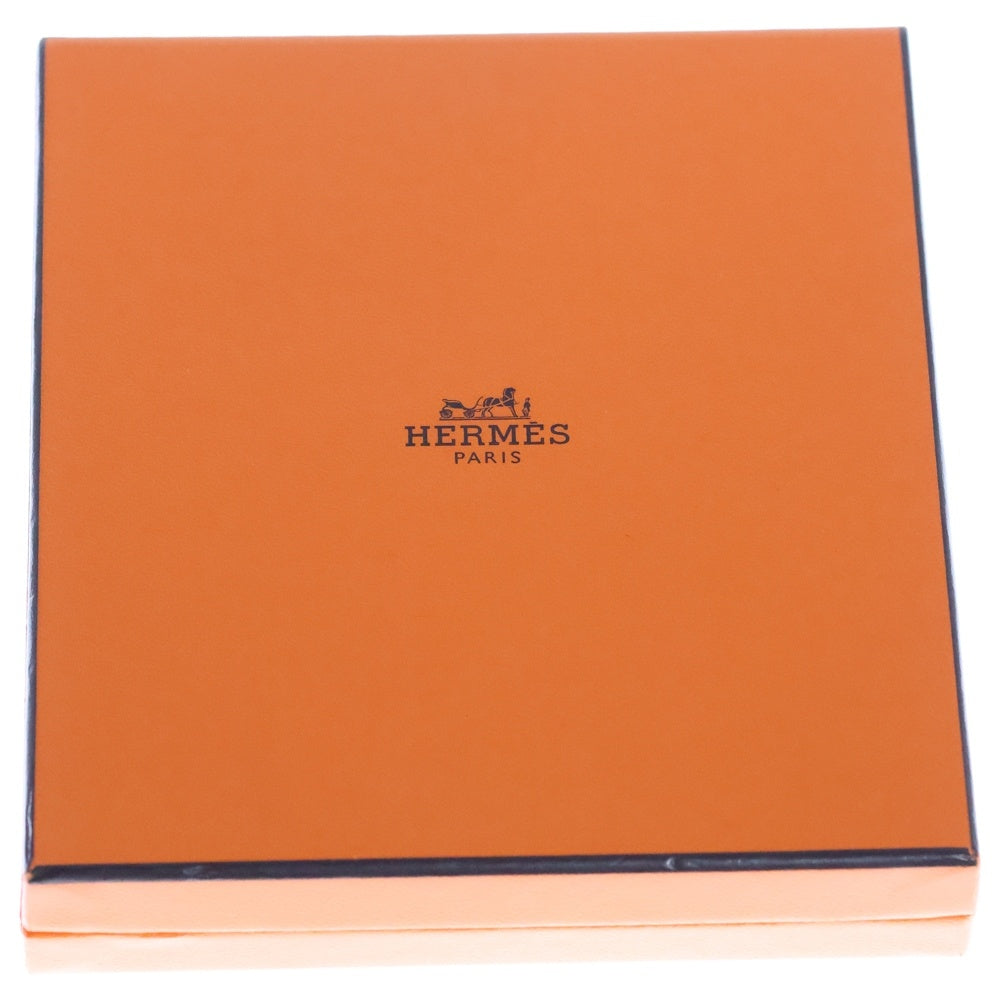 HERMES(エルメス) エトリヴィエール レザーブレスレット ブラック/シルバー □J刻印/2006年