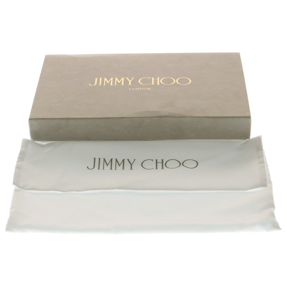 JIMMY CHOO(ジミーチュウ) スタースタッズ レザーロングウォレット 長財布 ホワイト