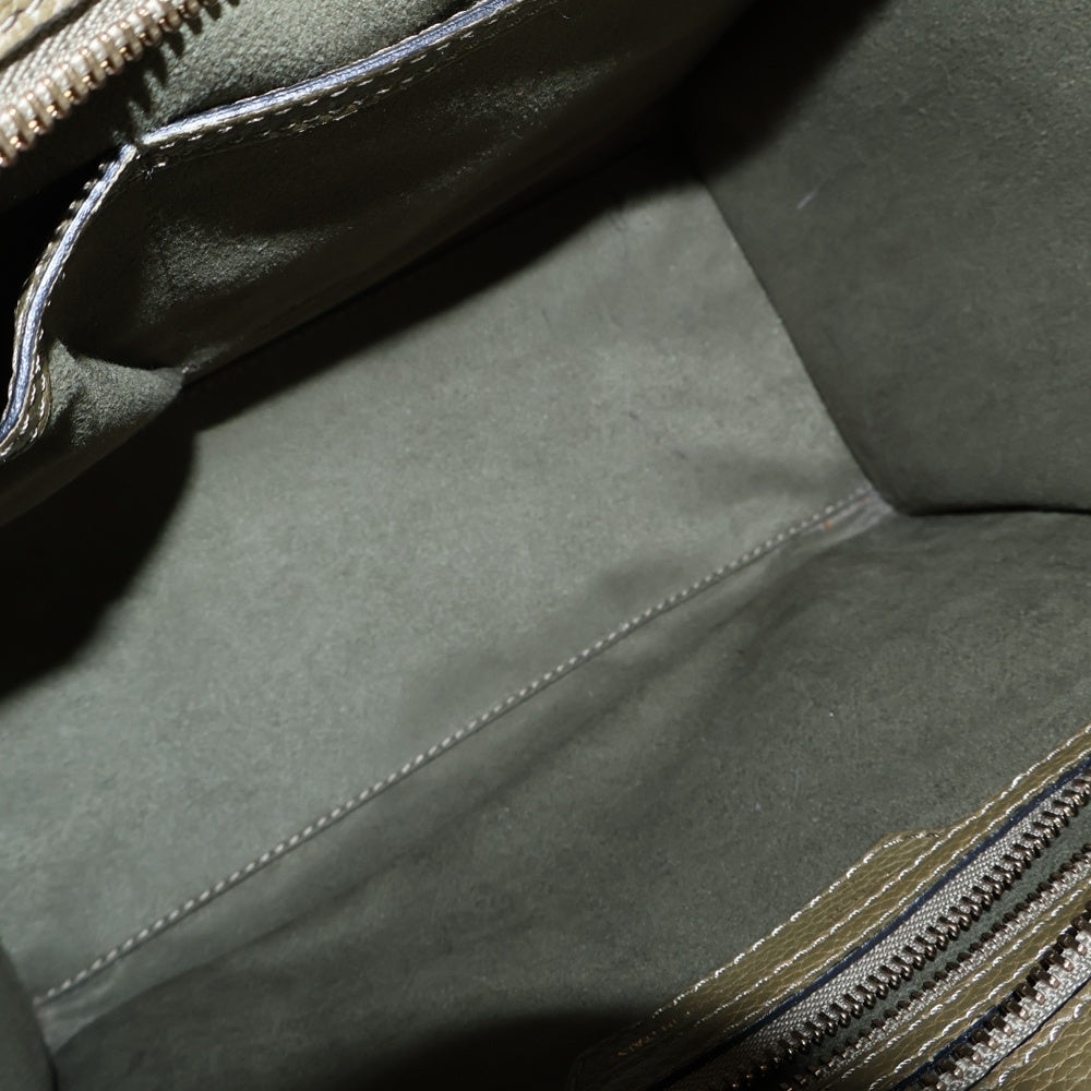 CELINE(セリーヌ) ラゲージ マイクロ レザーハンドトートバッグ カーキ 167793LUG.31JG