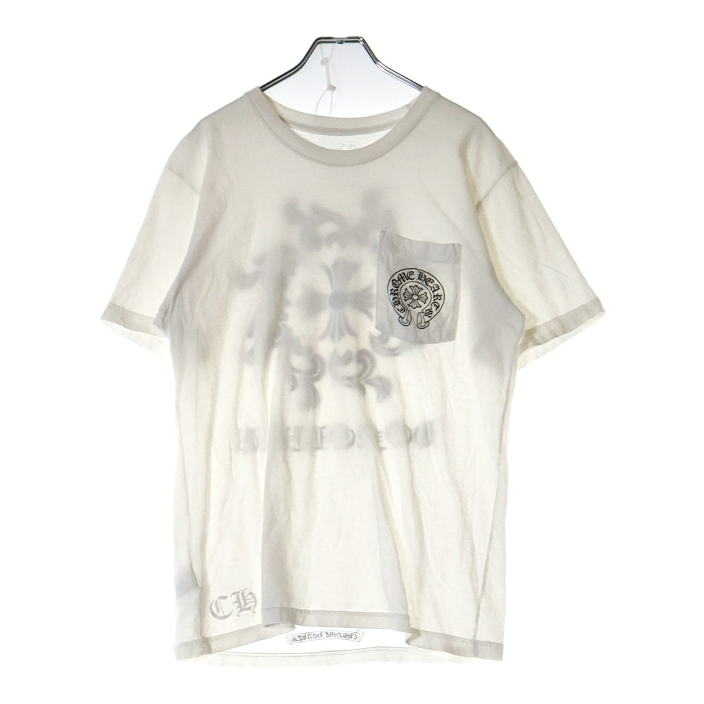 CHROME HEARTS(クロムハーツ) ホノルル限定 Honolulu Back Cross Tee ホノルルバッククロスプリント クルーネック半袖Tシャツカットソー ホワイト