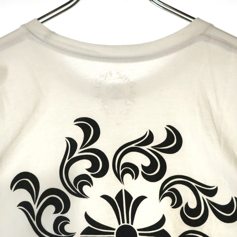 CHROME HEARTS(クロムハーツ) ホノルル限定 Honolulu Back Cross Tee ホノルルバッククロスプリント クルーネック半袖Tシャツカットソー ホワイト