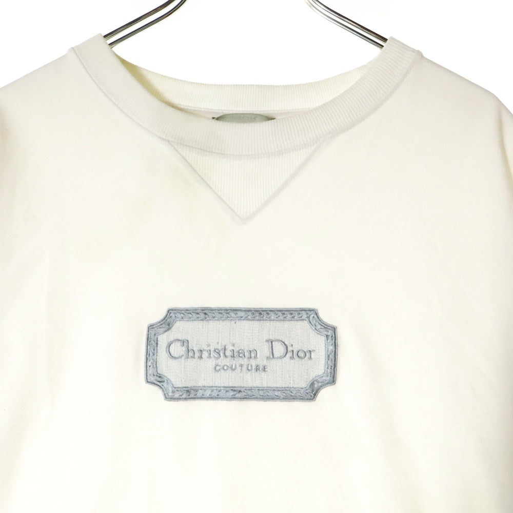 DIOR(ディオール) ロゴエンブロイダリー クルーネック半袖Tシャツカットソー ホワイト 243J685B0554