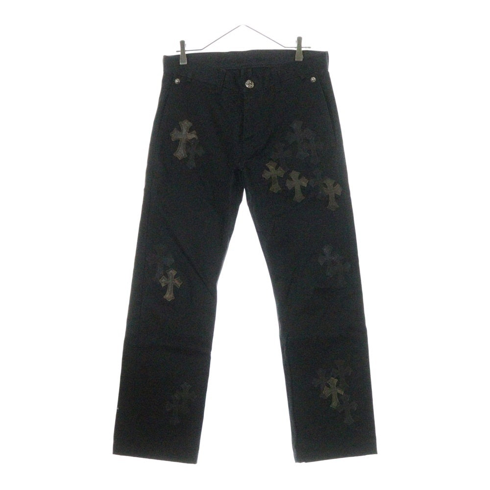 CHROME HEARTS(クロムハーツ) CHINOS CEMCRPATCH マルチカラークロスパッチ チノパンツ ブラック