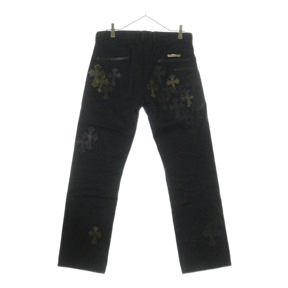 CHROME HEARTS(クロムハーツ) CHINOS CEMCRPATCH マルチカラークロスパッチ チノパンツ ブラック
