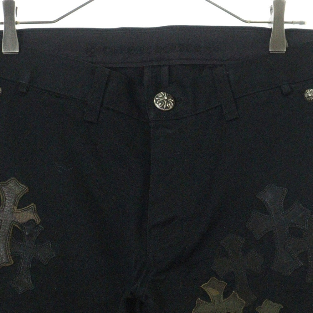 CHROME HEARTS(クロムハーツ) CHINOS CEMCRPATCH マルチカラークロスパッチ チノパンツ ブラック