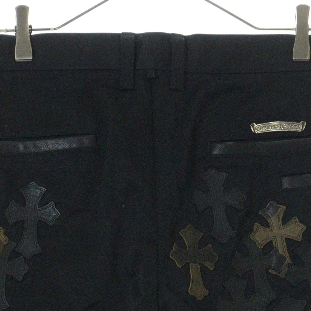 CHROME HEARTS(クロムハーツ) CHINOS CEMCRPATCH マルチカラークロスパッチ チノパンツ ブラック
