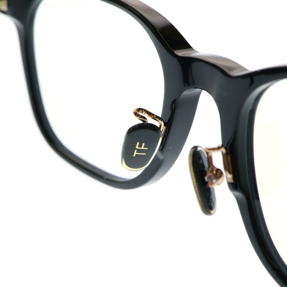 TOM FORD(トムフォード) ブルーライトカット ウェリントンアイウェア 眼鏡 ブラック/ゴールド TF5860-D-B