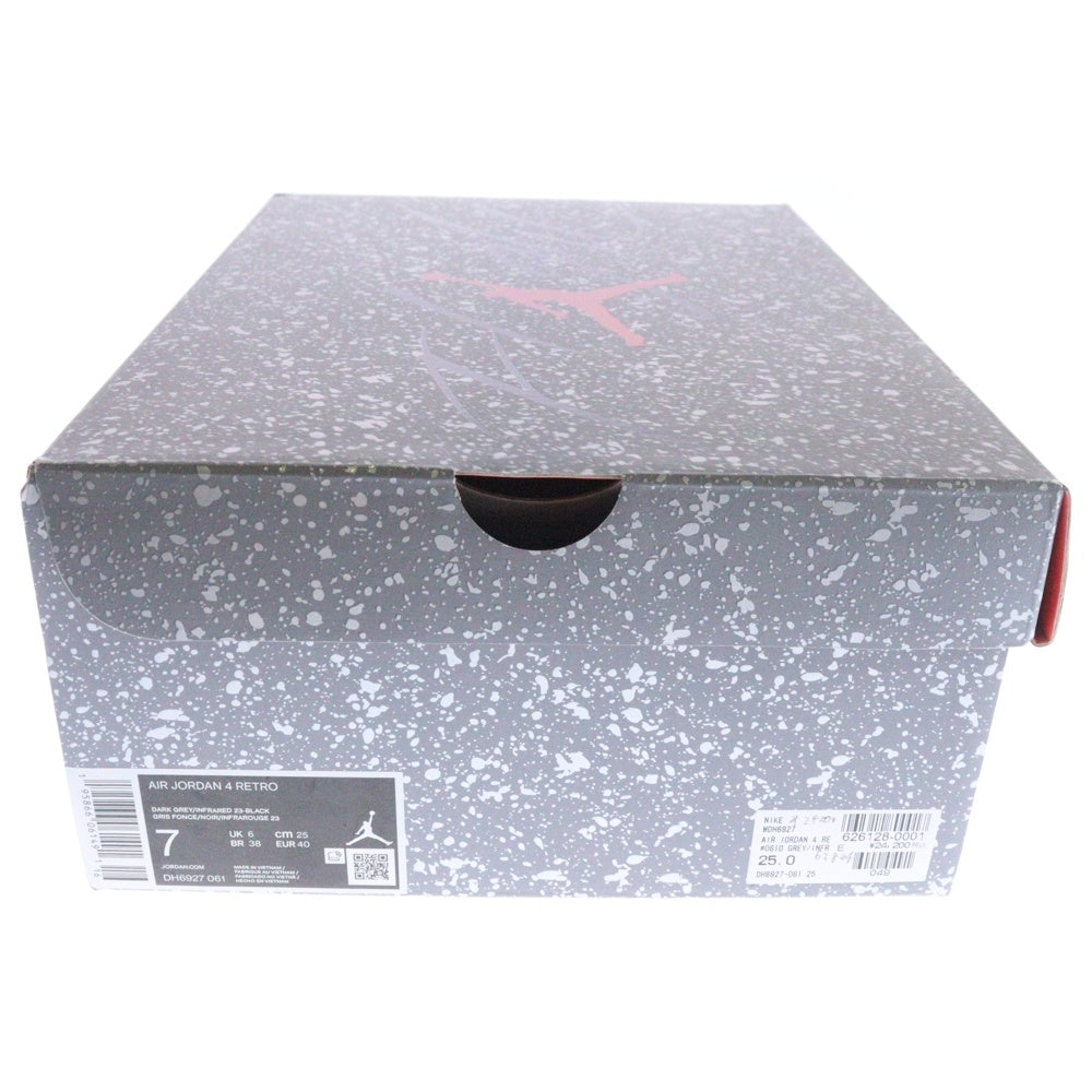 NIKE(ナイキ) Air Jordan 4 Retro Infrared 23 エアジョーダン4 レトロ インフラレッド23 ハイカットスニーカー グレー US7/25cm DH6927-061