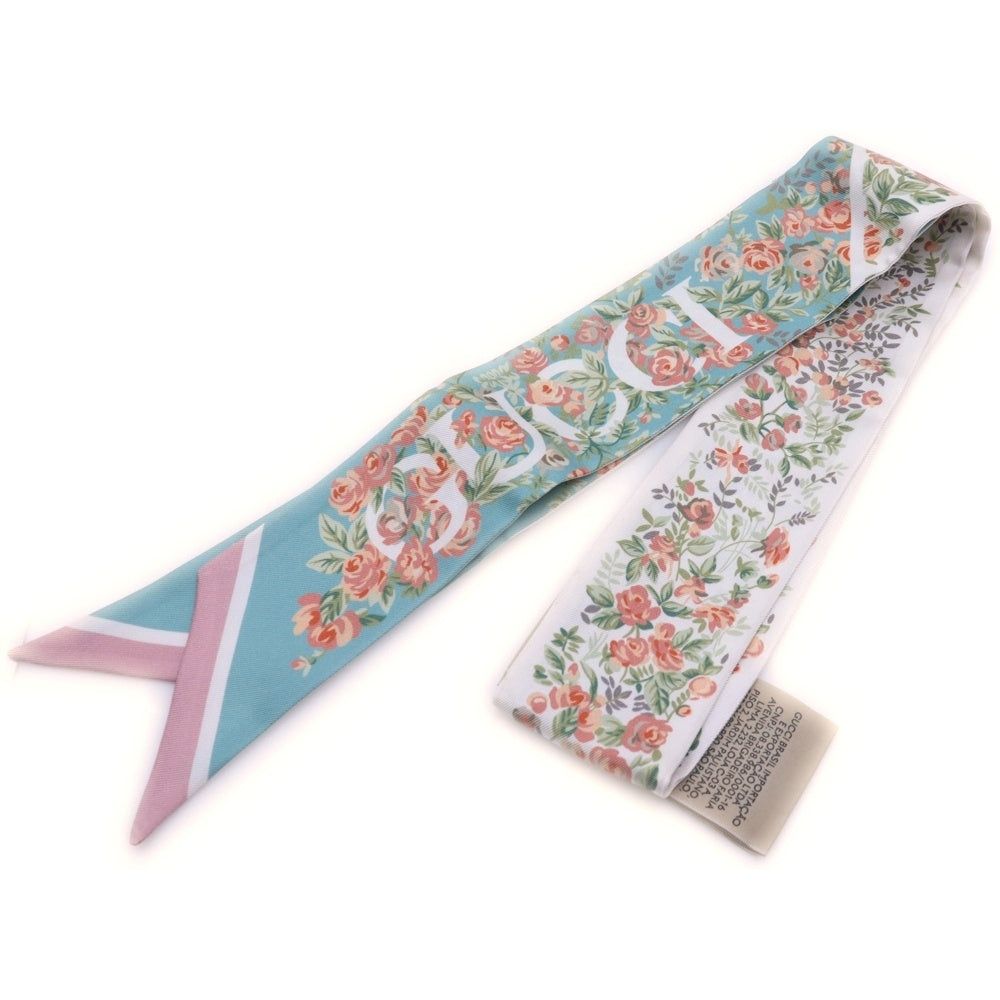 GUCCI(グッチ) 花柄 プリント シルク ネックボウ レディース マルチカラー 783189 3G001