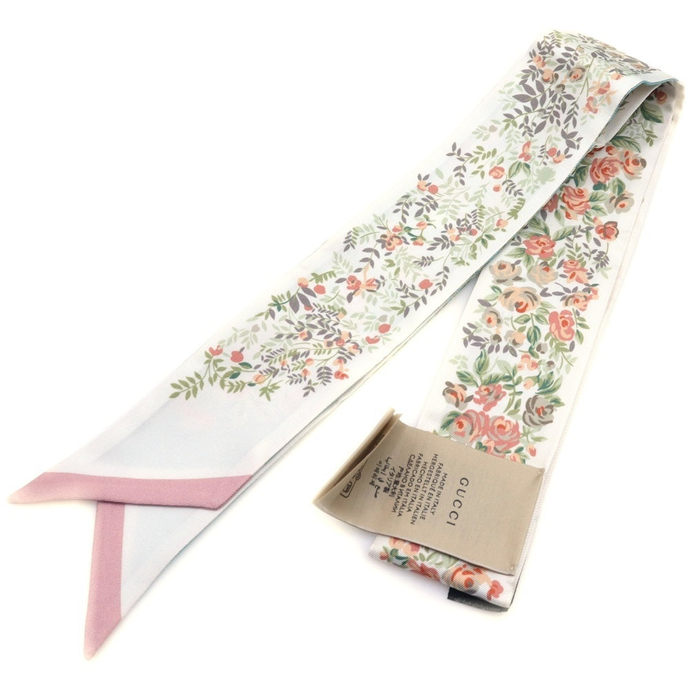 GUCCI(グッチ) 花柄 プリント シルク ネックボウ レディース マルチカラー 783189 3G001