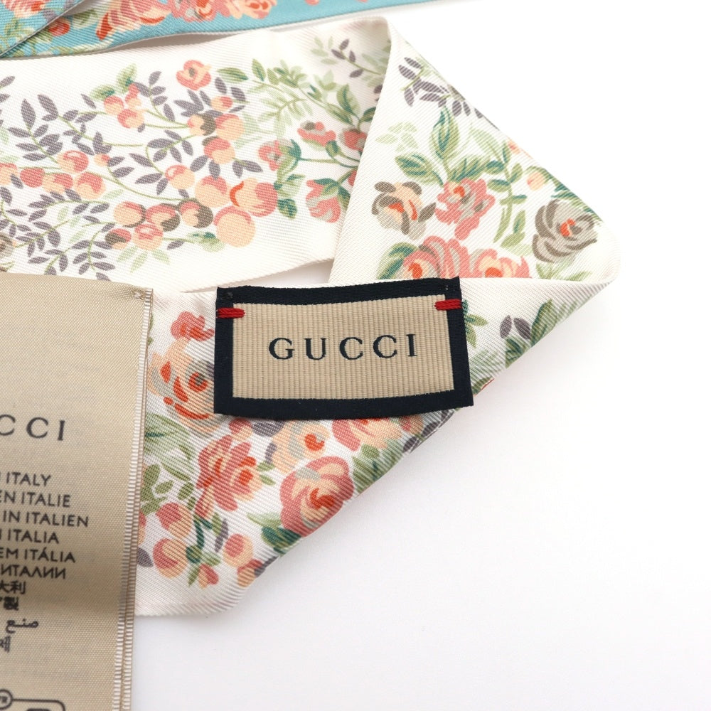 GUCCI(グッチ) 花柄 プリント シルク ネックボウ レディース マルチカラー 783189 3G001