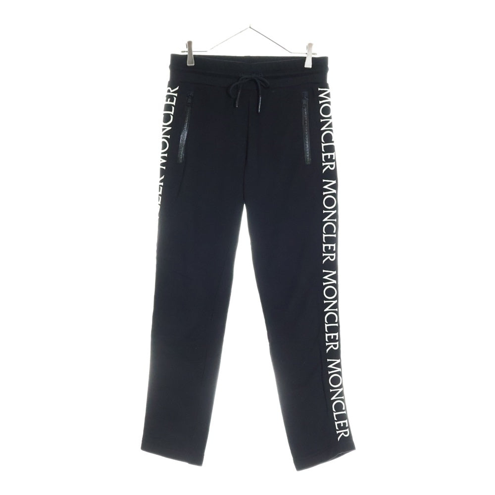 MONCLER(モンクレール) SWEATPANTS SWEAT BOTTOMS サイドロゴ刺繍 スウェットパンツ ブラック H20918H0015 V8183