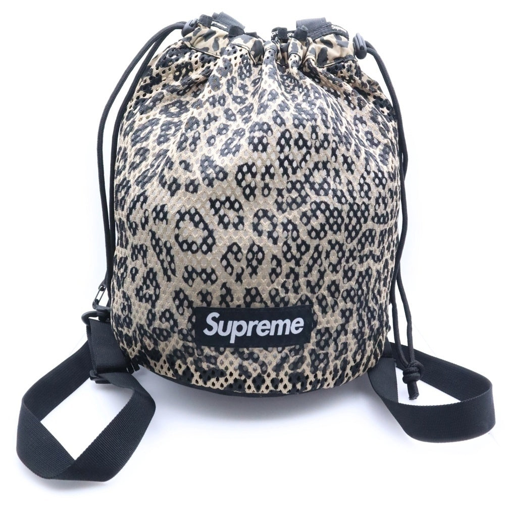 SUPREME(シュプリーム) Mesh Small Backpack Leopatd メッシュ スモール バックパック レオパード アイボリー/ブラック