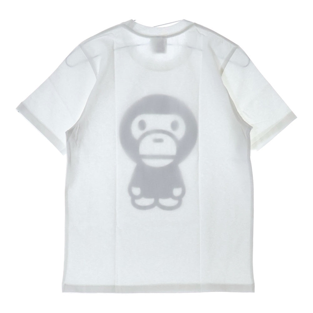 A BATHING APE(アベイシングエイプ) 1ST CAMO BIG BABY MILO TEE クルーネック半袖Tシャツカットソー レディース ホワイト/カーキ 002TEL202003L