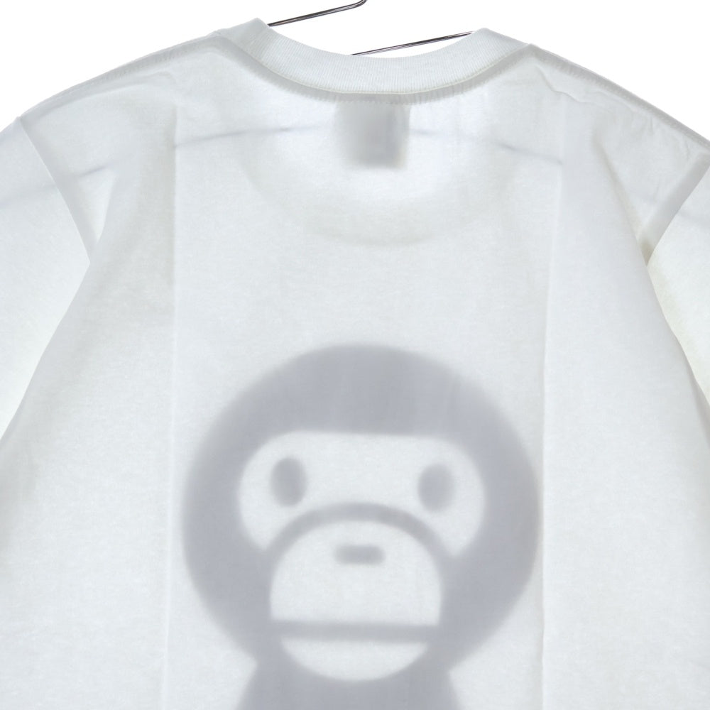 A BATHING APE(アベイシングエイプ) 1ST CAMO BIG BABY MILO TEE クルーネック半袖Tシャツカットソー レディース ホワイト/カーキ 002TEL202003L