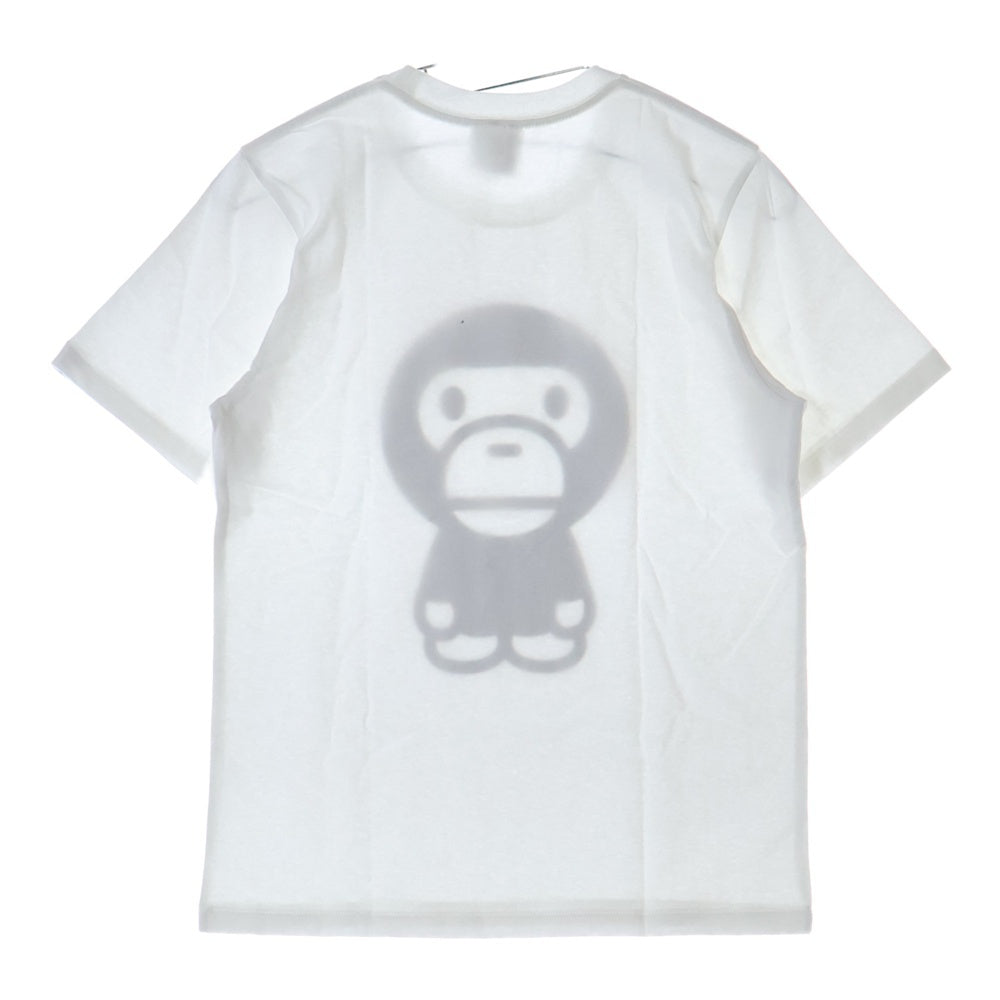 A BATHING APE(アベイシングエイプ) 1ST CAMO BIG BABY MILO TEE クルーネック半袖Tシャツカットソー レディース ホワイト/カモフラージュ 002TEL202003L