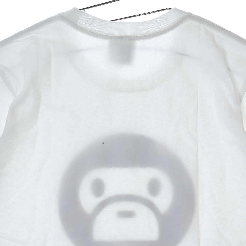 A BATHING APE(アベイシングエイプ) 1ST CAMO BIG BABY MILO TEE クルーネック半袖Tシャツカットソー レディース ホワイト/カモフラージュ 002TEL202003L