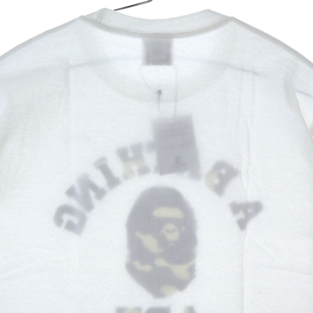 A BATHING APE(アベイシングエイプ) CITY CAMO COLLEGE TEE クルーネック半袖Tシャツカットソー ホワイト/グレー 001TEL801026M