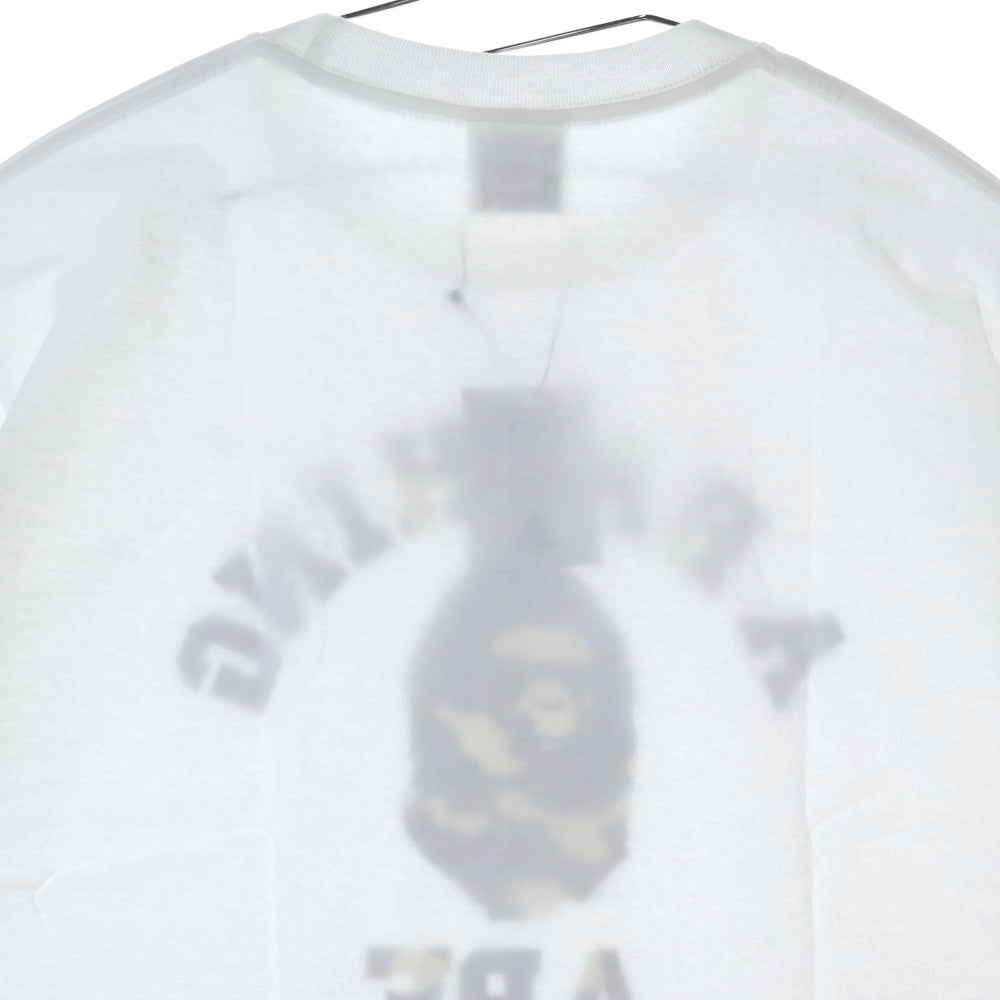 A BATHING APE(アベイシングエイプ) CITY CAMO COLLEGE TEE クルーネック半袖Tシャツカットソー ホワイト/グレー 001TEL801026M