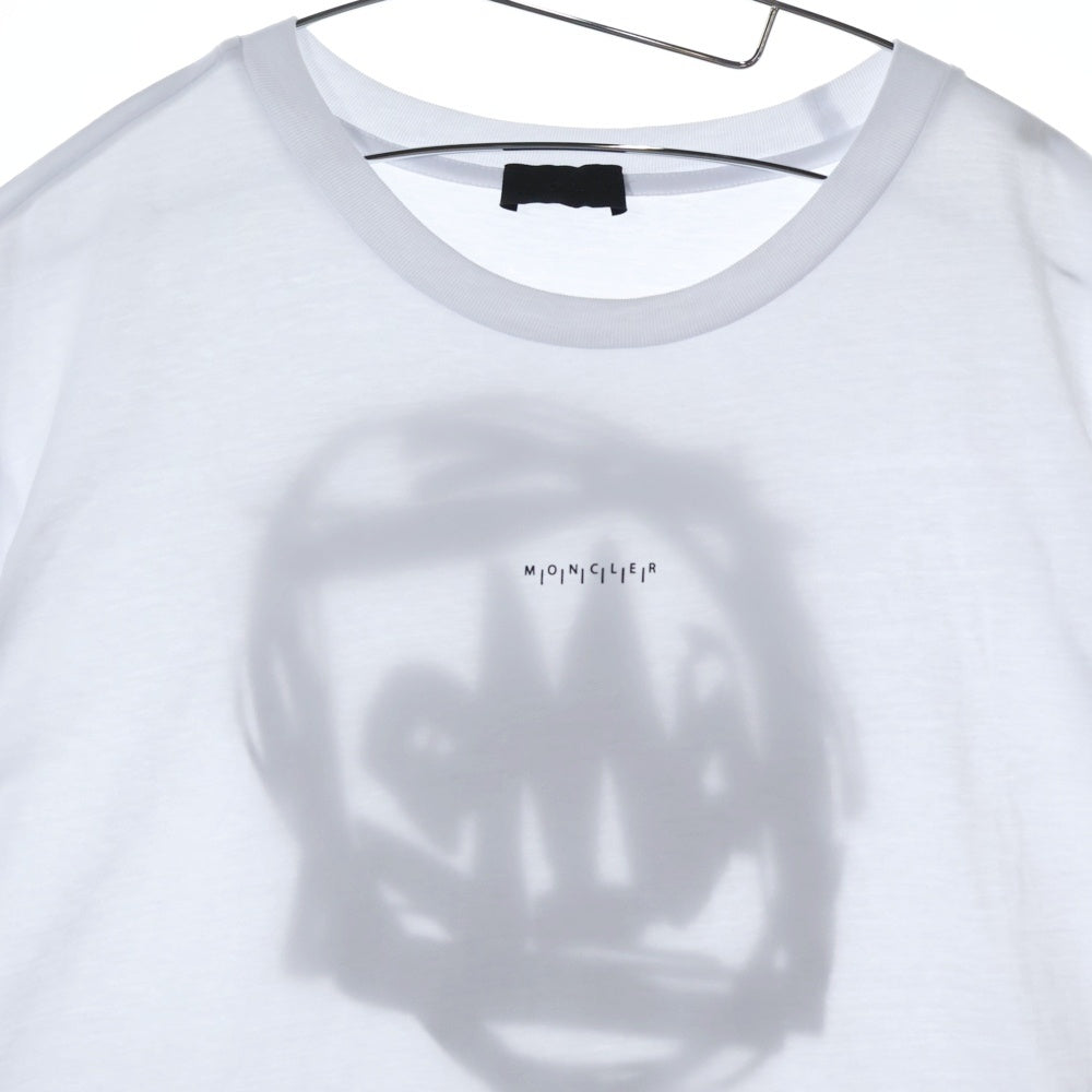 MONCLER(モンクレール) SS T-SHIRT バックプリント クルーネック半袖Tシャツカットソー ホワイト J10918C00032 89A17